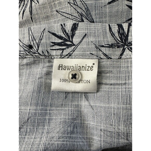 Hawaiianize HAWAII Shirt Long Sleeve Dark Blue Navy Size XL Floral Palm Trees - Picture 4 of 4